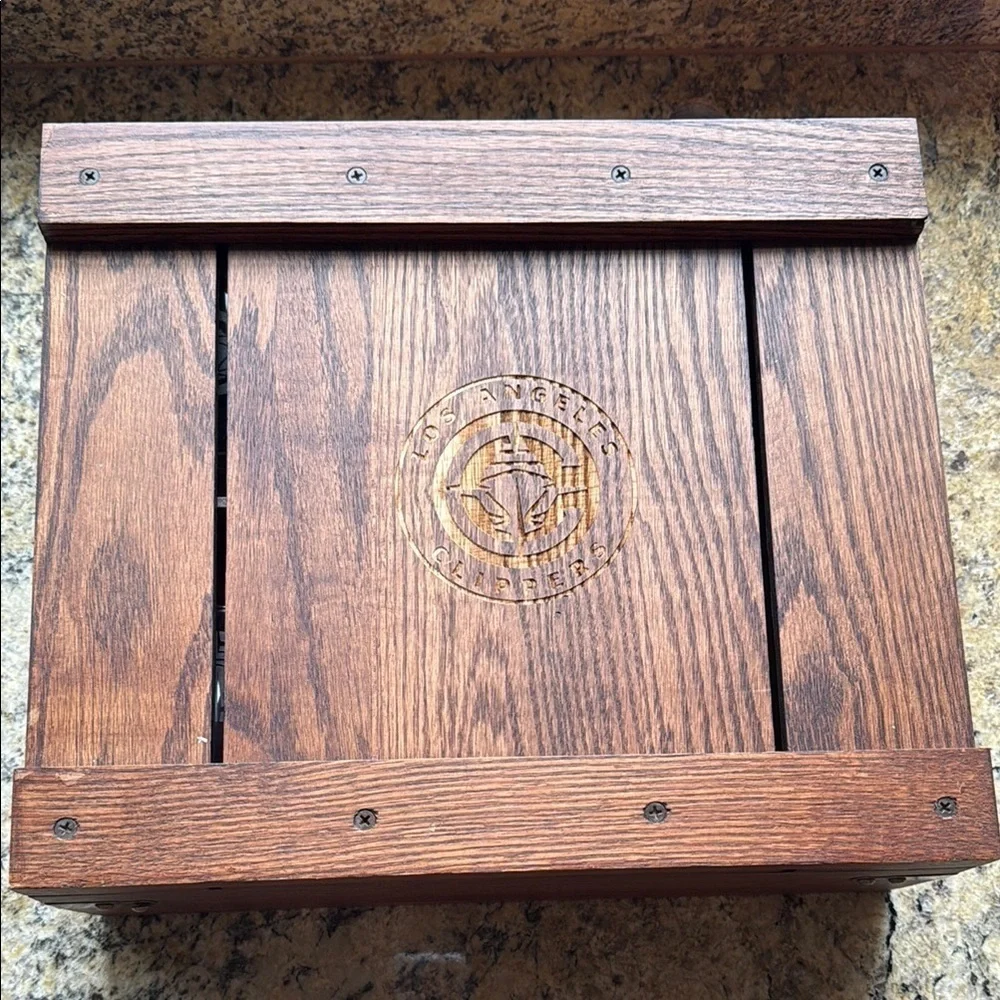 Picnic Time Los Angeles Clippers Whiskey Box Gift Set Glasses Coasters Stones